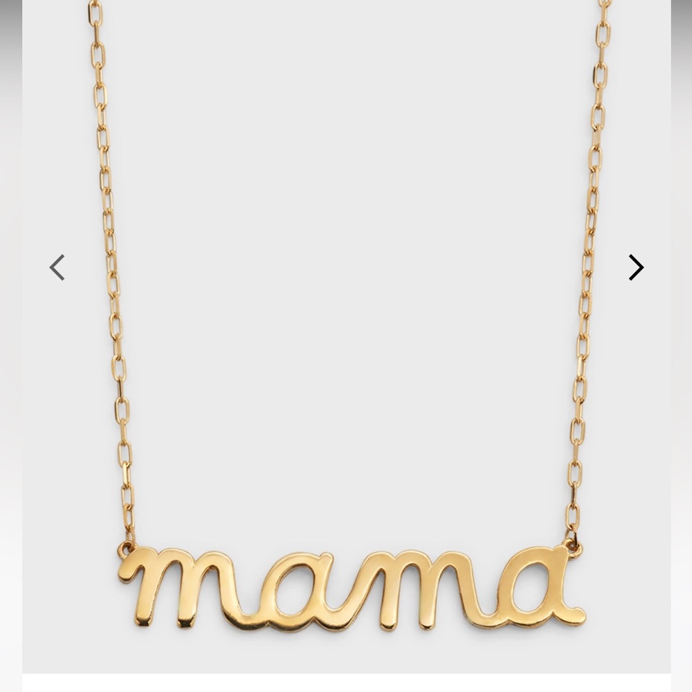 Sydney Evan Mama 14k Gold Script Necklace